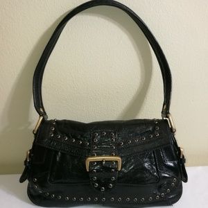 Kate Landry leather studded shoulder bag
